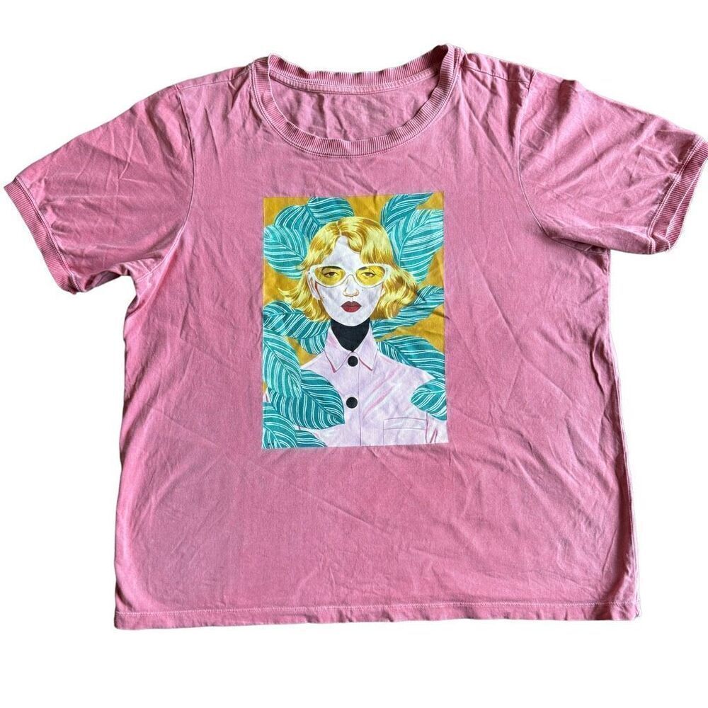Bijou Karmann Graphic Art T-Shirt In Coral